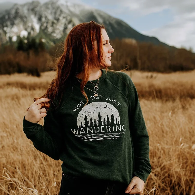 Basic Comfort Not Lost Just Wandering Raglan Sweatshirt