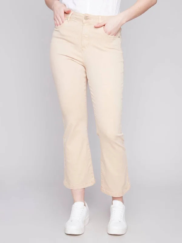 Soft Textures Bootleg Stretch Pant In Corn