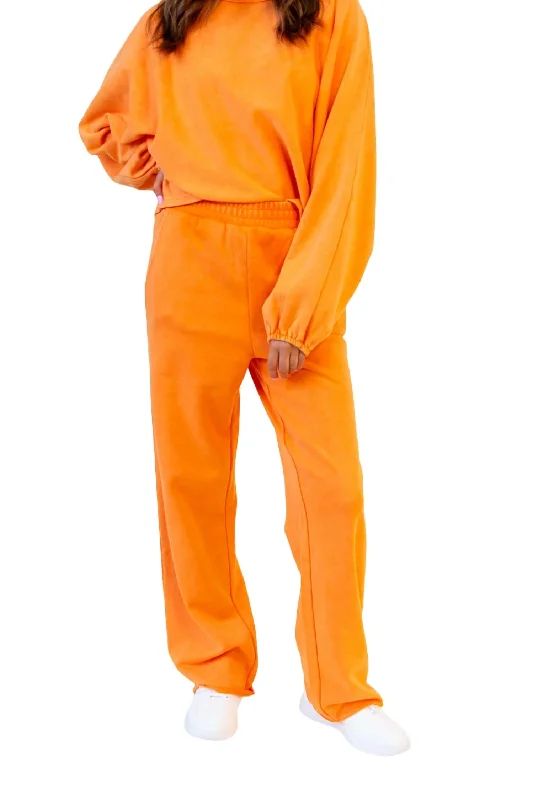 Soft Wearables Clubs Washed Sweatpants In Washed Orange