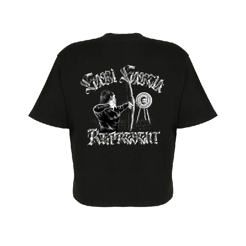 Artistic Temperament Gabi Garcia 'Target Practice' Women's Crop Tee [BLACK] LIMITED EDITION