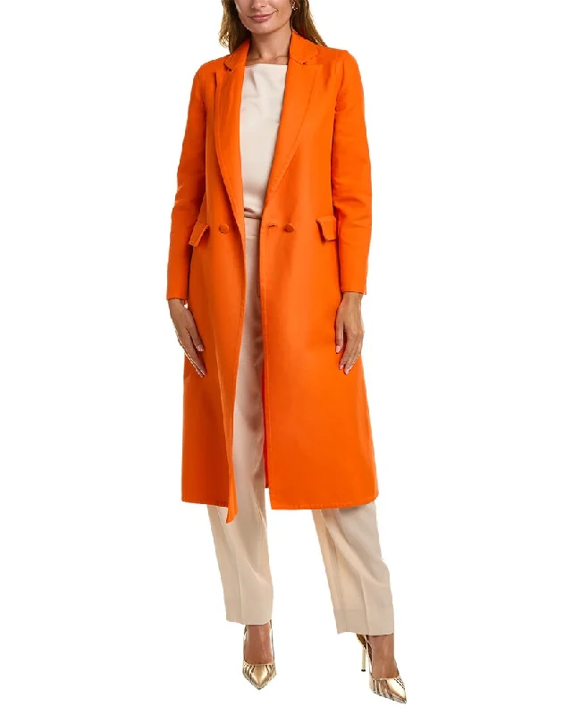 French Style Oscar De La Renta Twill Coat
