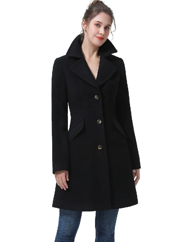 Fashionable Inner Wear BGSD Women Ada Mid-Length Wool Walking Coat