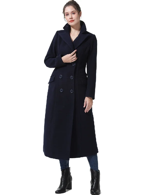 Tropical Style BGSD Women Fay Full Length Long Wool Pea Coat