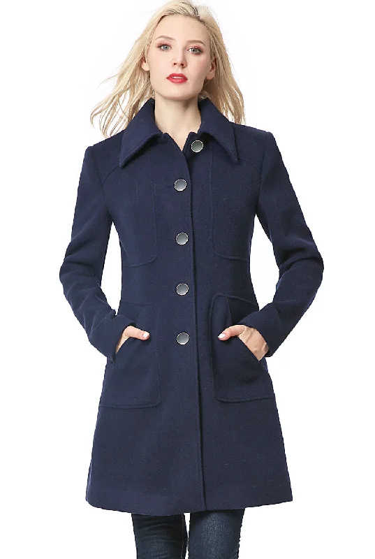 New Products BGSD Women Anna Wool Blend Walking Coat