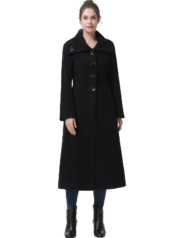 High Street Design BGSD Women Mia Full Length Long Wool Coat