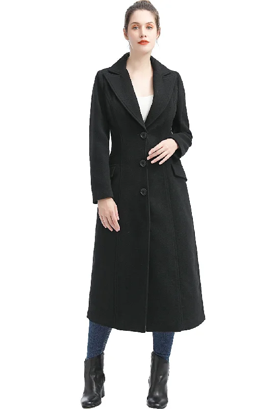 Fresh And Natural BGSD Women Sophie Full Length Long Wool Coat