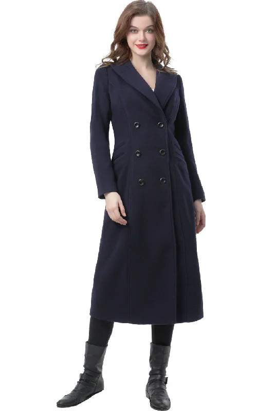 Fashion Pioneer BGSD Women Vivian Double Breasted Wool Long Coat