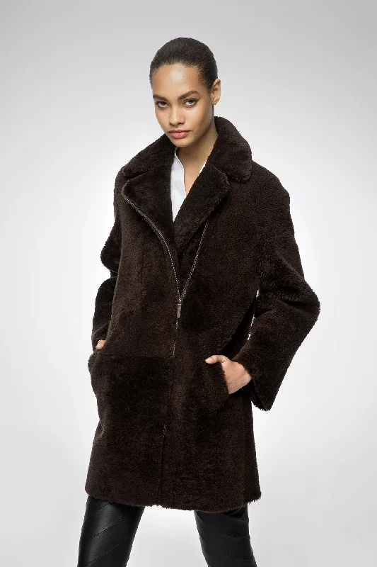 High-end Customization Matilda - Brown Shearling Coat