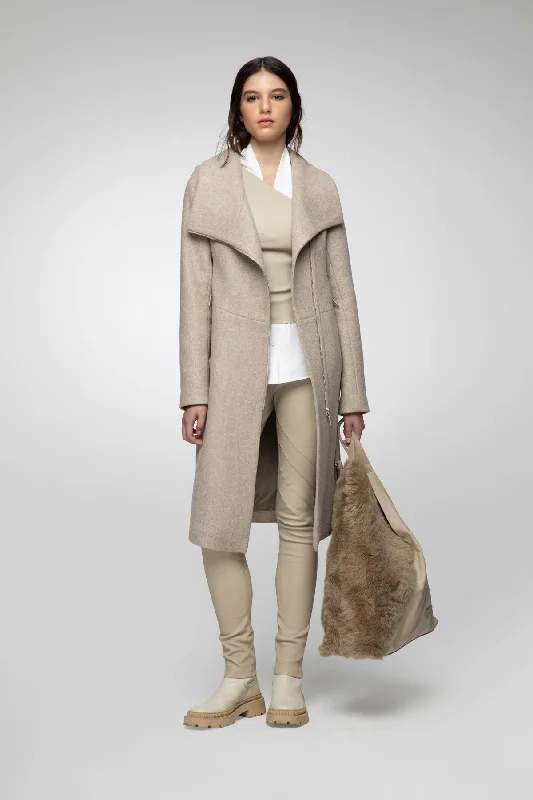 Loose Fit Pamelia - Latte Wool Coat
