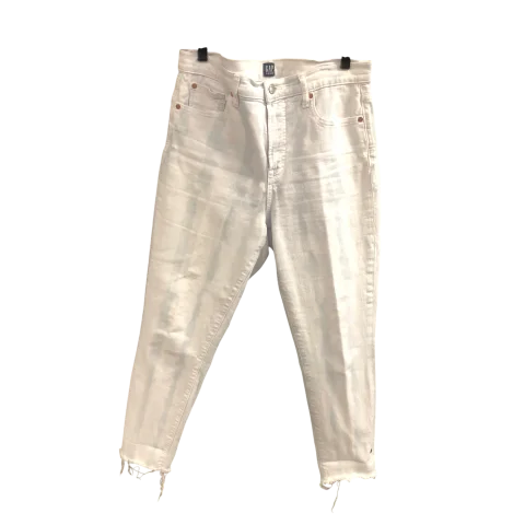 High-end Design Jeans Skinny By Gap In White Denim, Size: M
