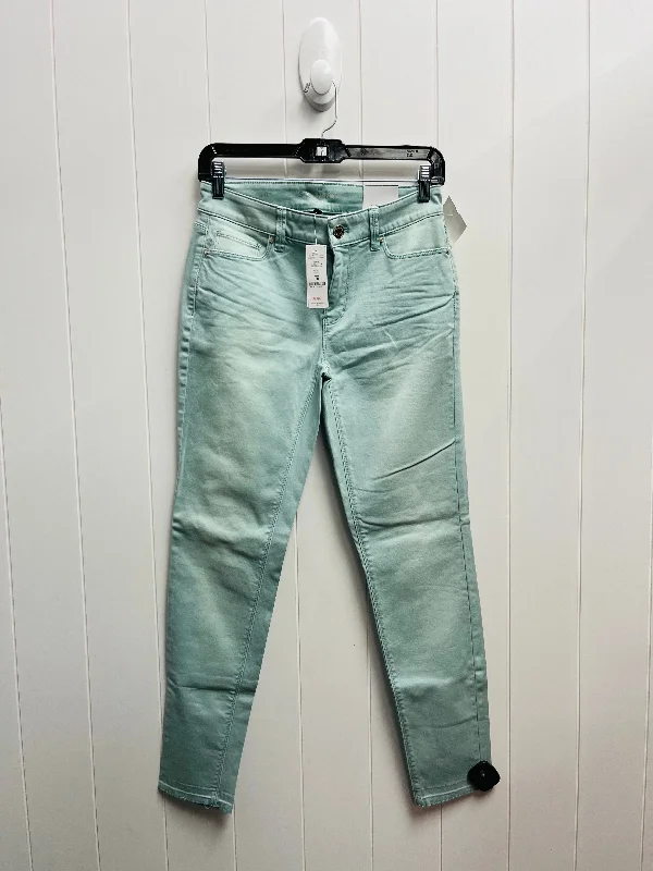 Luxury And Elegant Jeans Skinny By White House Black Market In Green Denim, Size: 0