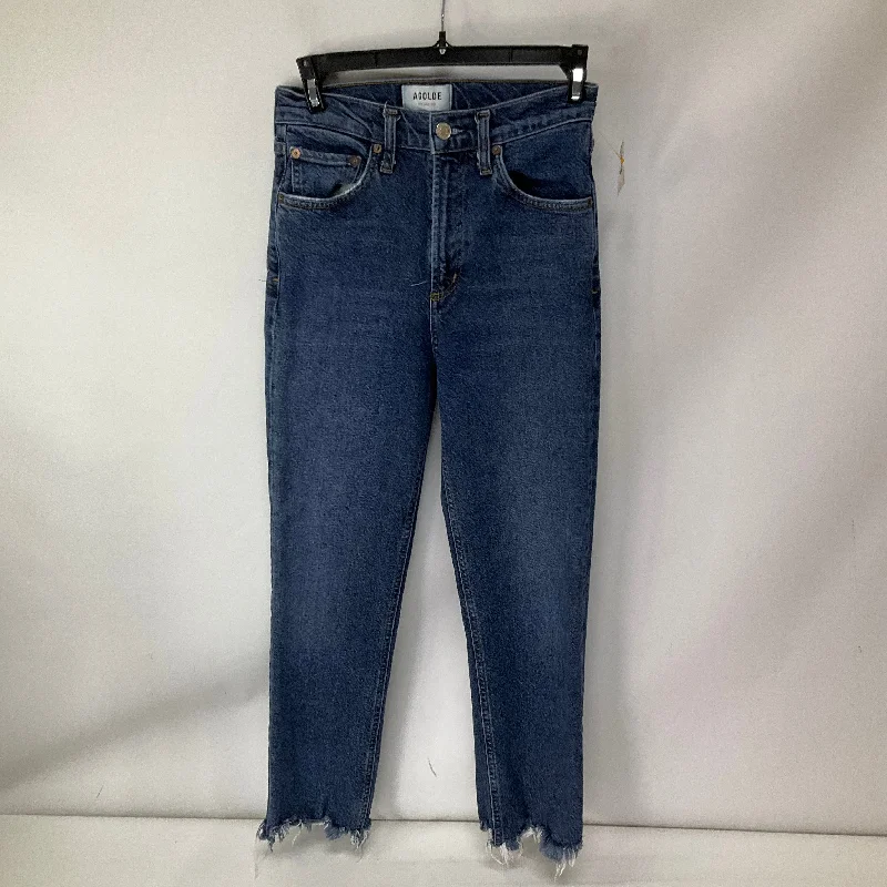 Exquisite Details Jeans Straight By Agolde In Blue Denim, Size: 0