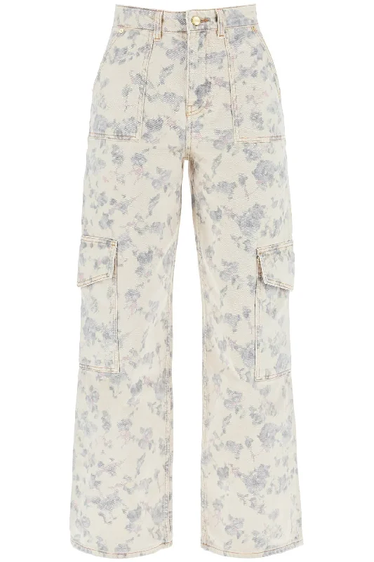 Fresh Comfort GANNI printed cargo jeans with ang
