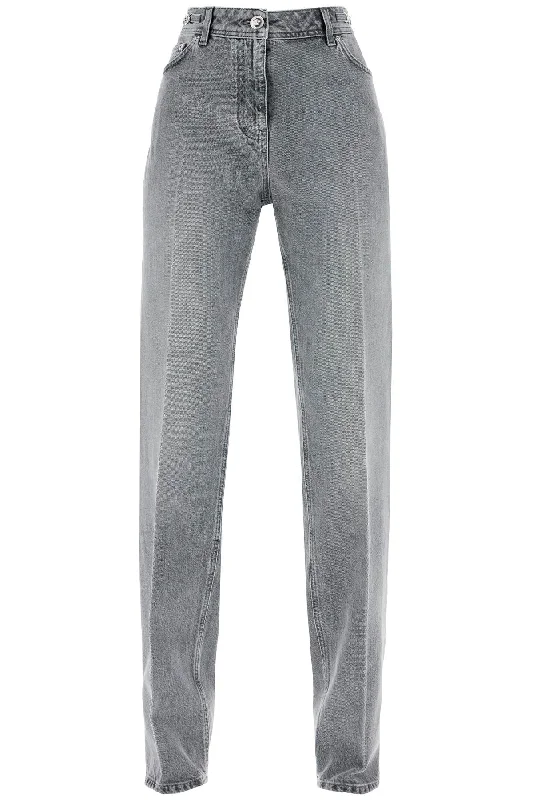 Modern Comfort VERSACE straight jeans with medusa details