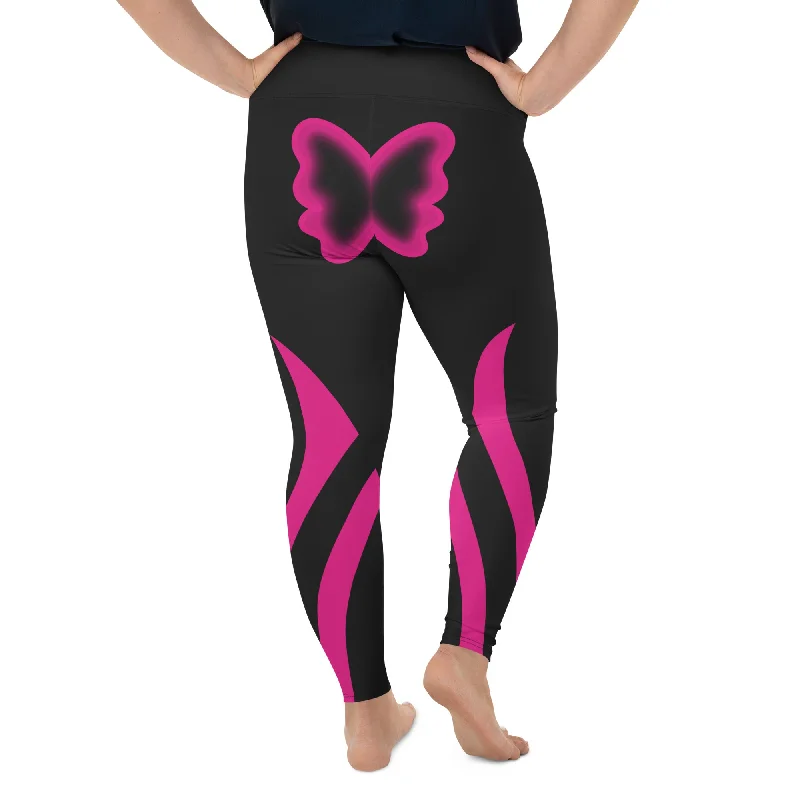 Luxury Style Butterfly Shaped Plus Size Leggings