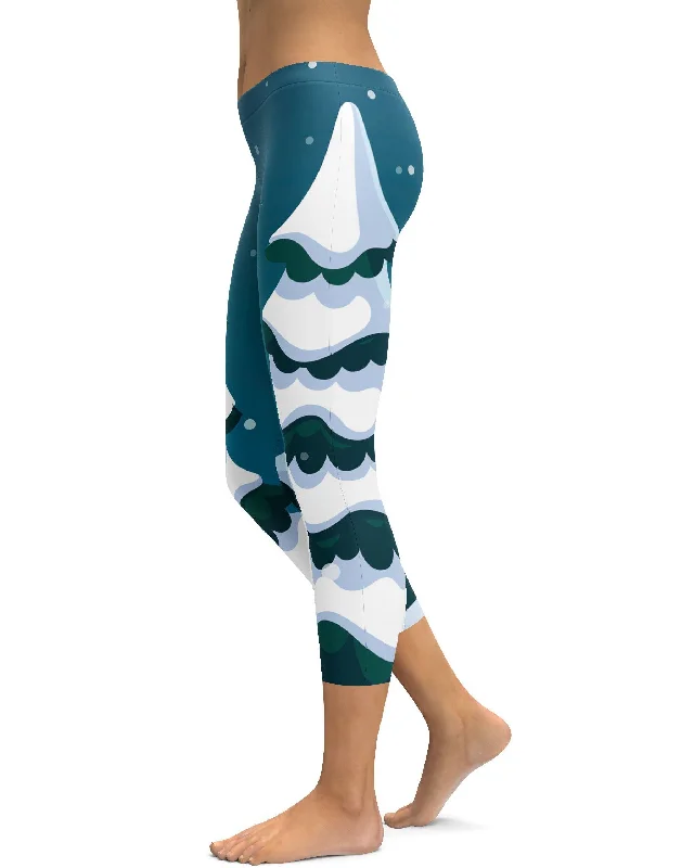 Embroidery Design Christmas Tree Capris