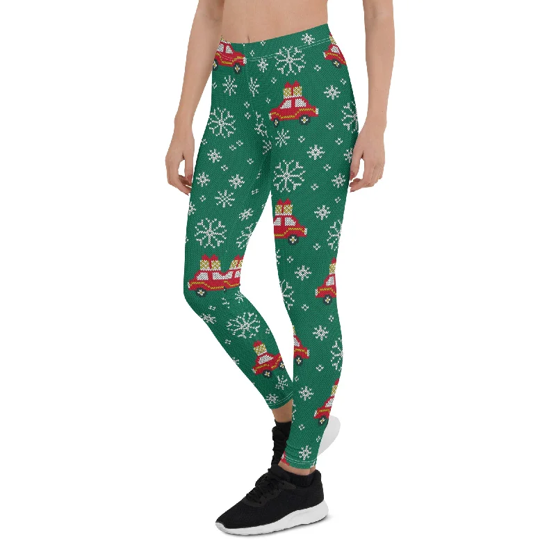 Retro Fashion Driving Home For Christmas Leggings