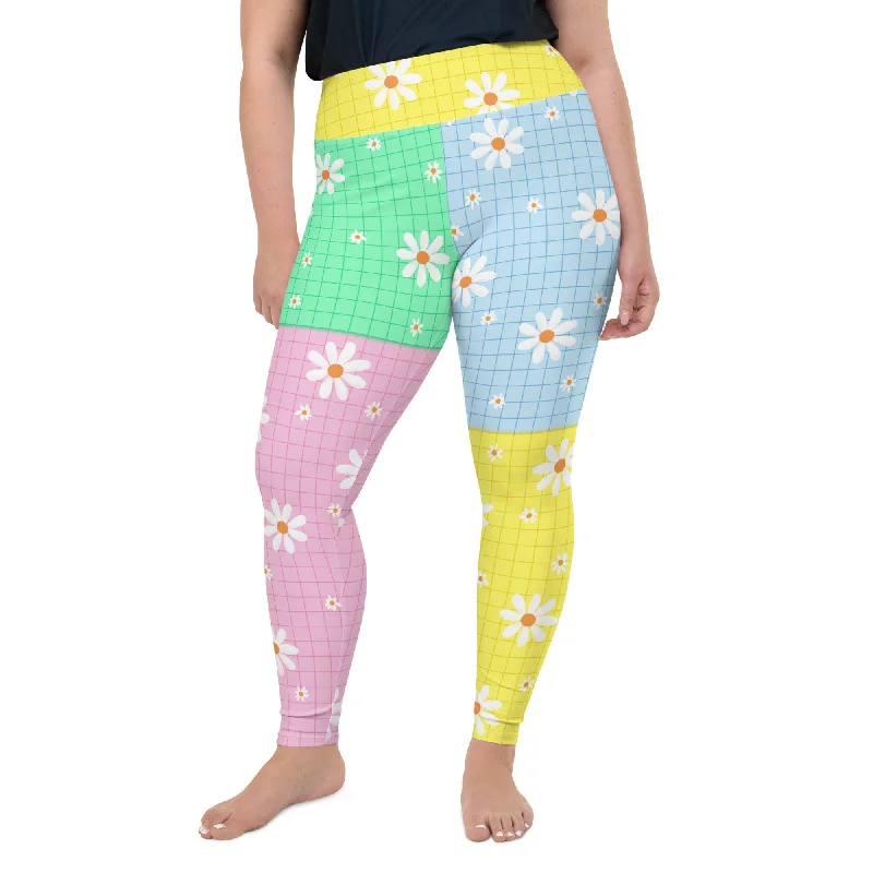 Autumn Selection Pastel Patches Plus Size Leggings