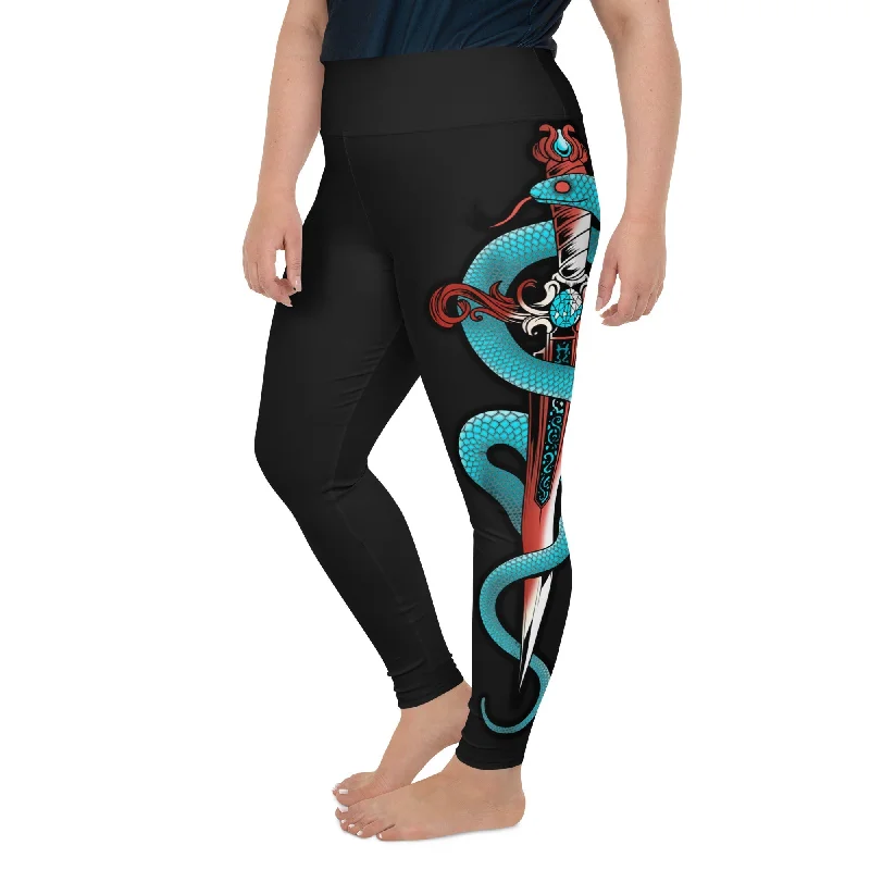 Cozy Fit Wear Snake & Sword Plus Size Leggings