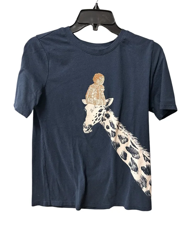 Comfort Fit Top Short Sleeve By Banana Republic In Navy, Size: S