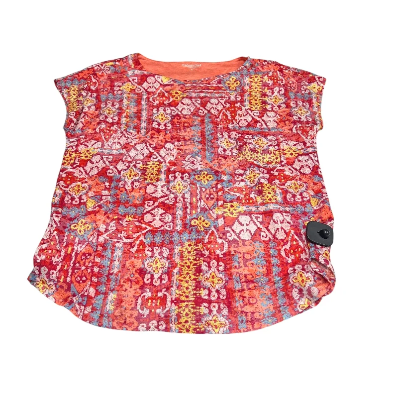 Fashion Concept Top Short Sleeve By Coldwater Creek In Orange, Size: M
