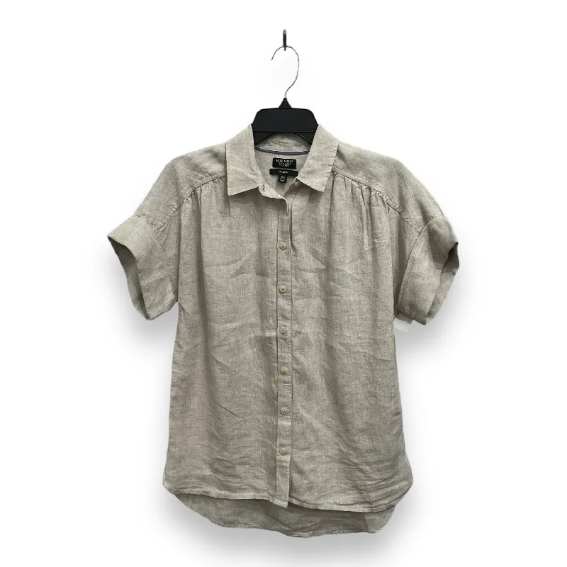 Comfortable Lounge Wear Top Short Sleeve By J. Crew In Beige, Size: Xxs