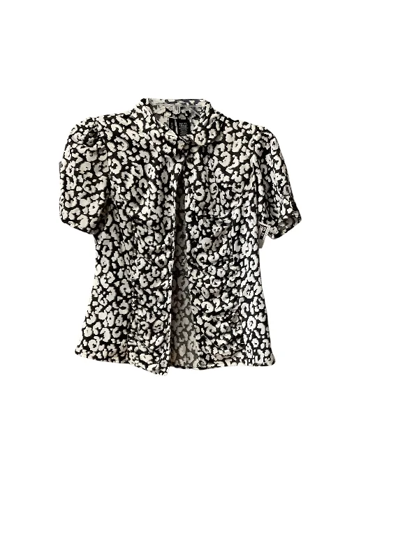 Relaxed Chic Top Short Sleeve By Mix It In Black & White, Size: S