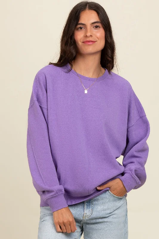 Street Charm Lavender Heather Crewneck Sweatshirt