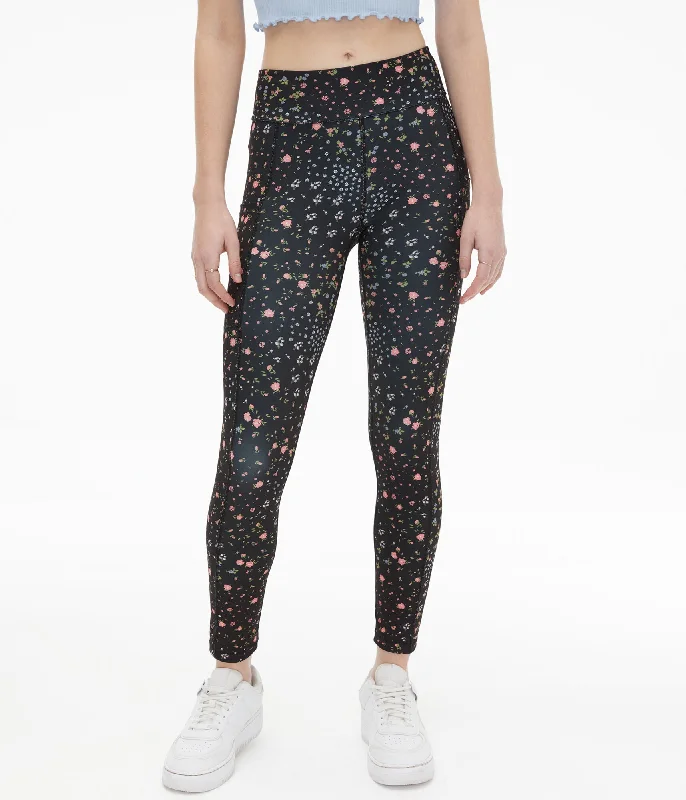 College Style Aeropostale Women's Floral Flex High-Rise Pocket Leggings