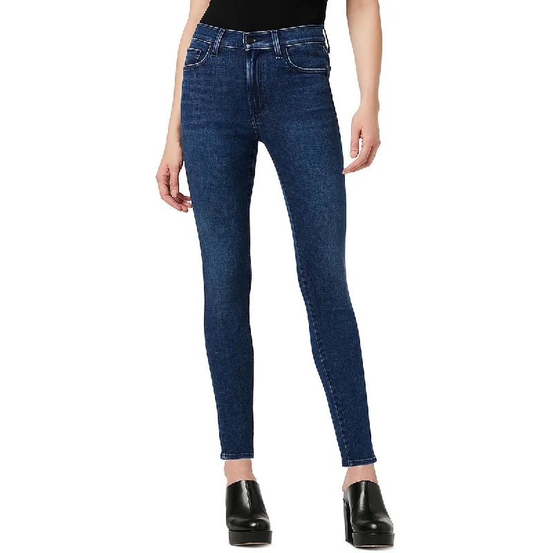 Classic Retro Womens High Rise Skinny Straight Leg Jeans